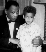 Julian Bond with Paul Robeson, 1940's