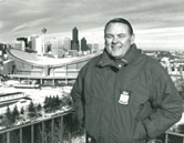 Keith Jackson covering at The Rose Bowl