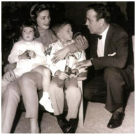 Lauren Bacall with her kids