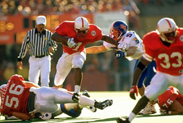 Lawrence Phillips playing for Nebraska