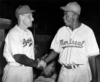 Leo Durocher with Jackie Robinson