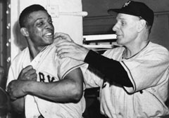 Leo Durocher with Willie Mays