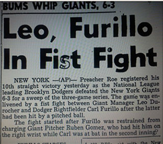 Leo Durocher fist fight