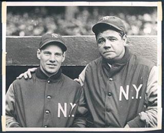 Leo Durocher with Babe Ruth
