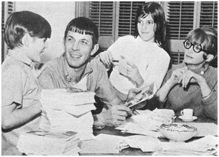 Leonard Nimoy with his children