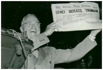 erroneous newspaper headline stating Dewey won the 1948 presidential election