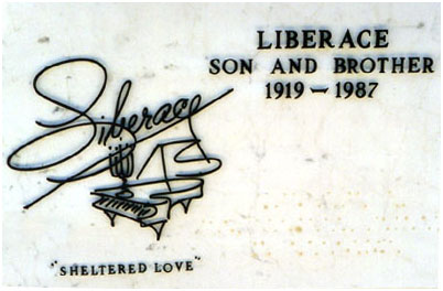Liberace's headstone
