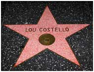 Lou Costello star on Hollywood's walk of fame