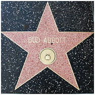 Bud Abbot star on hollywood walk of fame