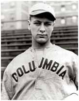 Lou Gehrig wearing Columbia University baseball uniform