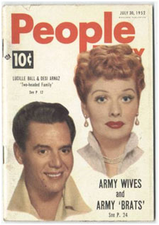 Lucille Ball and Desi Arnaz on the cover of People Magazine