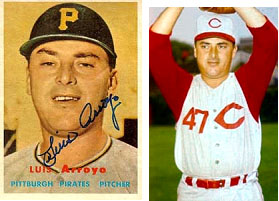 Luis Arroyo with the Pirates and Reds