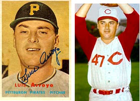 Luis Arroyo with the Pirates and Reds