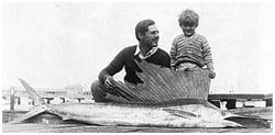 Margaux's Grandfather Ernest with Margaux's father Jack