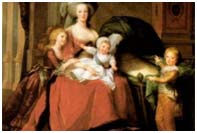 painting of Marie Antoinette and her children