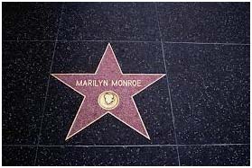 Marilyn Monroe star on walk of fame