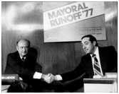 Mario Cuomo running for Mayor in 1977