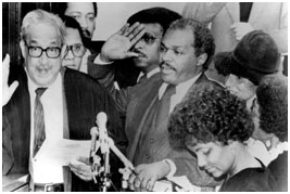 Marion Barry being sworn in as mayor in 1979