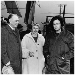 Marlon Brando with his parents