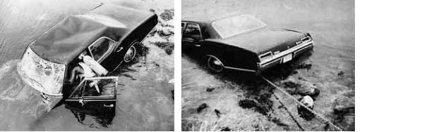car overturned in the water