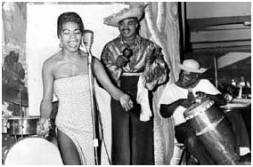 Maya Angelou performing as a dancer and calypso singer