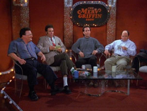 Seinfeld on the Merv Griffin Show set