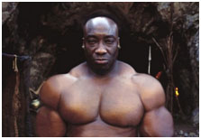 Michael Clark Duncan with no shirt on