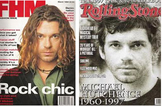 Michael Hutchence on the cover of FHM and Rolling Stone