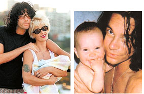 Michael Hutchence with his daughter