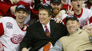 Mike Ilitch with the Redwings