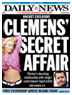 Mindy McCready on cover of Ny Daily News reporting her affair with Clemens