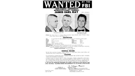 James Earl Ray Wanted poster