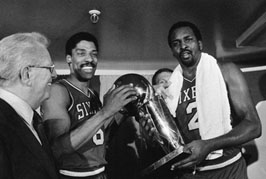 Moses Malone with Dr. J