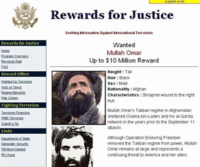 Mullah Omar wanted poster