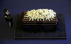 Nancy Reagan's casket