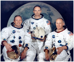 Neil Armstrong with other Apollo 11 members