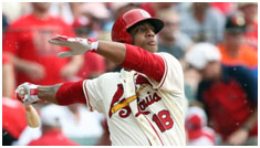 Oscar Taveras playing on Cardinals