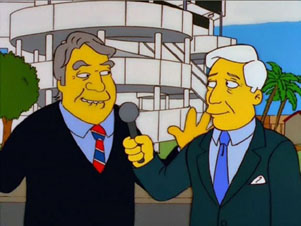 Pat Summerall and John Madden in an episode of The Simpsons