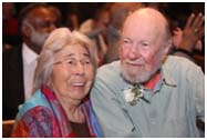 Pete Seeger with his wife, later in life