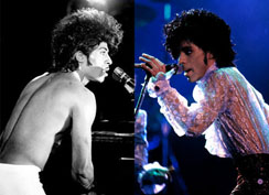 Prince performing