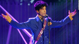 Prince performing