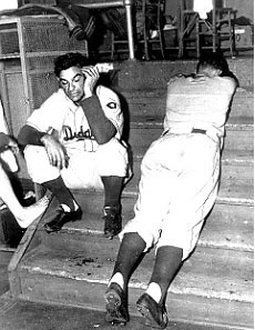 Ralph Branca in the clubhouse after the Shot Heard Round The World