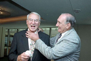 Ralph Branca and Bobby Thomson