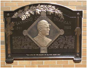 Ray Chapman plaque