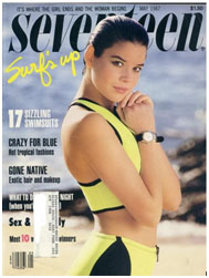 Rebecca Schaeffer on cover of Seventeen magazine