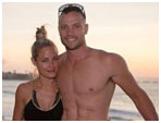 Reeva Steenkamp with Oscar Pistorius