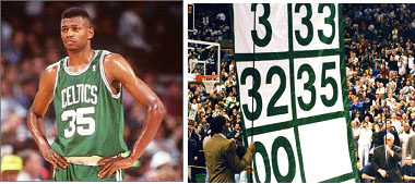 Reggie Lewis number 35 retired