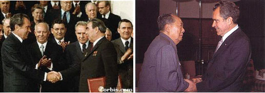 Nixon with different world leaders