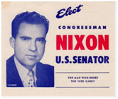 Richard Nixon senator campaign poster