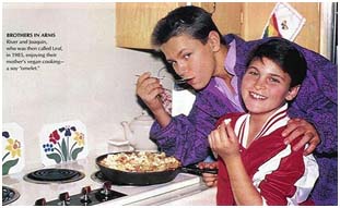 River Phoenix with older brother Joaquin